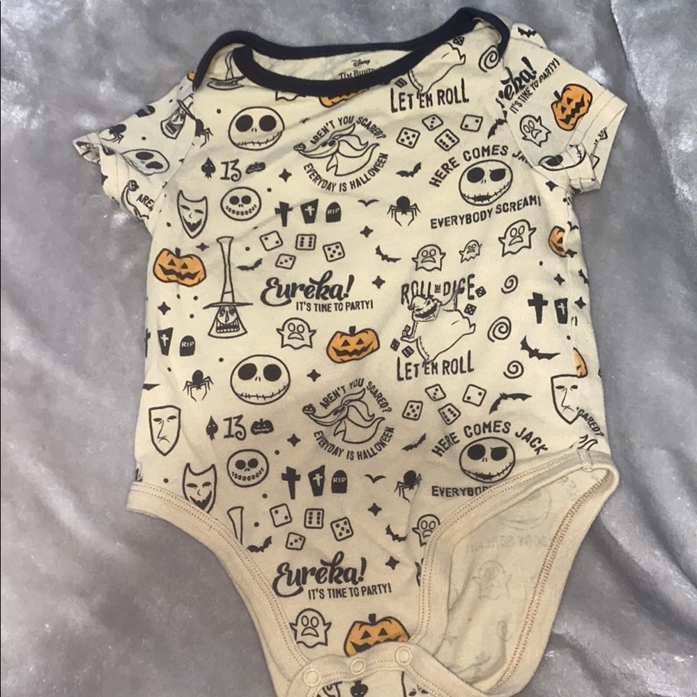Disney Cream and Black Halloween Bodysuit - Picture 2 of 3